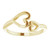 14K Yellow Gold Double Heart Ring