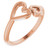14K Rose Gold Double Heart Ring