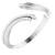 14K White Gold Bypass Ring