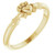 14K Yellow Gold Dainty Claddagh Ring