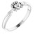 18K White Gold Dainty Claddagh Ring