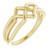 14K Yellow Gold Intertwined Geometric Ring