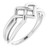 14K White Gold Intertwined Geometric Ring