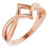 14K Rose Gold Geometric Negative Space Ring