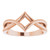 14K Rose Gold Geometric Negative Space Ring