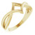 18K Yellow Gold Geometric Negative Space Ring