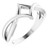 18K White Gold Geometric Negative Space Ring