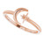 14K Rose Gold Crescent Moon and Star Negative Space Ring