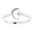14K White Gold Crescent Moon & Star Negative Space Ring