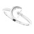 14K White Gold Crescent Moon & Star Negative Space Ring
