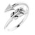 14K White Gold Arrow Ring