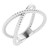 14K White Gold Criss-Cross Rope Ring