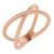 14K Rose Gold Criss-Cross Rope Ring