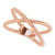 14K Rose Gold Criss-Cross Rope Ring
