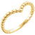 14K Yellow Gold Beaded V Ring