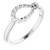 14K White Gold Rope Knot Ring