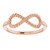 14K Rose Gold Infinity-Inspired Rope Ring