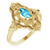 14K Yellow Gold Natural Aquamarine Vintage Ring