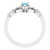 14K White Gold Natural Aquamarine Vintage Ring