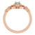 14K Rose Gold Natural Aquamarine Vintage Ring