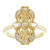 14K Yellow Gold 1/5 CTW Natural Diamond Vintage Ring