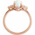 14K Rose Gold Natural Ethiopian Opal, Diamond and Pink Sapphire Vintage Ring