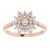14K Rose Gold 1/2 CTW Natural Diamond Floral Vintage Ring