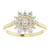 14K Yellow Gold 1/2 CTW Natural Diamond Floral Vintage Ring