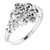 14K White Gold Scrolling-Vintage Ring
