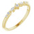 14K Yellow Gold 1/8 CTW Natural Diamond Stackable Lightning Ring