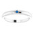 14K White Gold Natural Blue Sapphire Stackable Ring