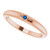 14K Rose Gold Natural Blue Sapphire Stackable Ring