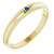 14K Yellow Gold Natural Blue Sapphire Stackable Ring