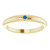 14K Yellow Gold Natural Blue Sapphire Stackable Ring