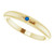 14K Yellow Gold Natural Blue Sapphire Stackable Ring