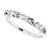 14K White Gold 1/5 CTW Natural Diamond Stackable Scroll Ring