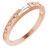 14K Rose Gold 1/8 CTW Natural Baguette Diamond Stackable Ring