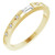 14K Yellow Gold 1/8 CTW Natural Baguette Diamond Stackable Ring