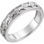 14K White Gold Stackable Floral Ring