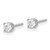 14K White Gold 1/3 CTW Diamond Stud Threaded Post Earrings