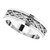 18K White Gold Patterned Band