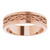 18K Rose Gold Patterned Band