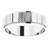 14K White Gold 6 mm Chevron Pattern Band