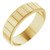 14K Yellow Gold 6 mm Chevron Pattern Band