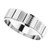 18K White Gold 6 mm Chevron Pattern Band