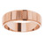 18K Rose Gold 6 mm Chevron Pattern Band