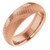 14K Rose Gold 6 mm Half Round Knurl Design Band