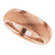 14K Rose Gold 6 mm Half Round Knurl Design Band