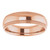 18K Rose Gold 6 mm Rope & Milgrain Edge Band