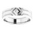 18K White Gold 6 mm New Aged Deco Band